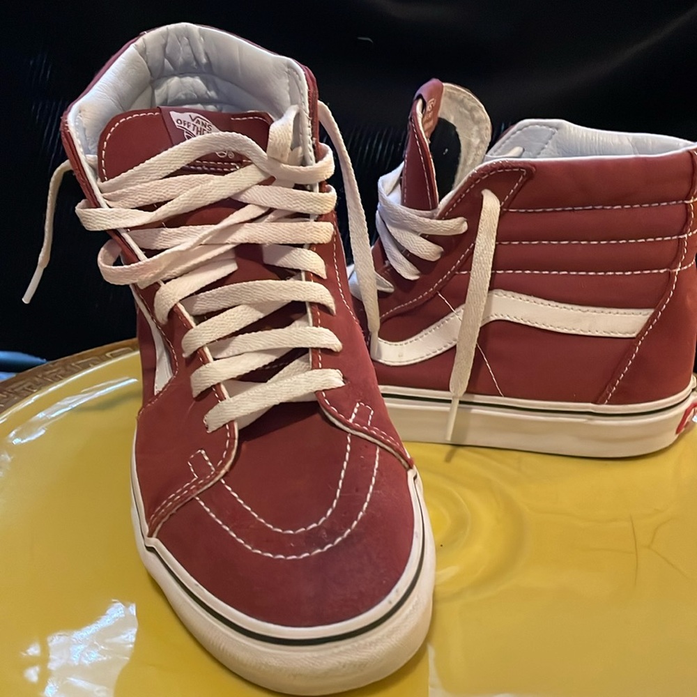 COPY - Vans high top’s suede, off the wall , rust color,sz 8 men’s /9.5 women E…